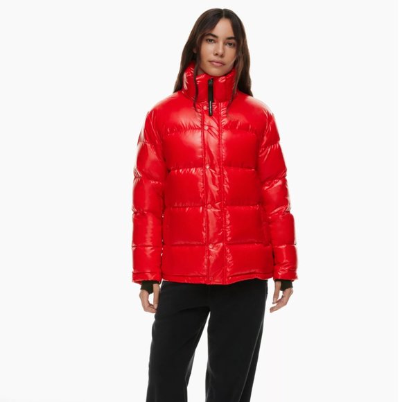 Aritzia Jackets & Blazers - The Super Puff - Classic Hi-Gloss - Red/Catalina 2XS